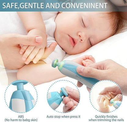 Baby Nail Grooming Kit | 2 Speed | 6 Heads | With LED & Travel Cap